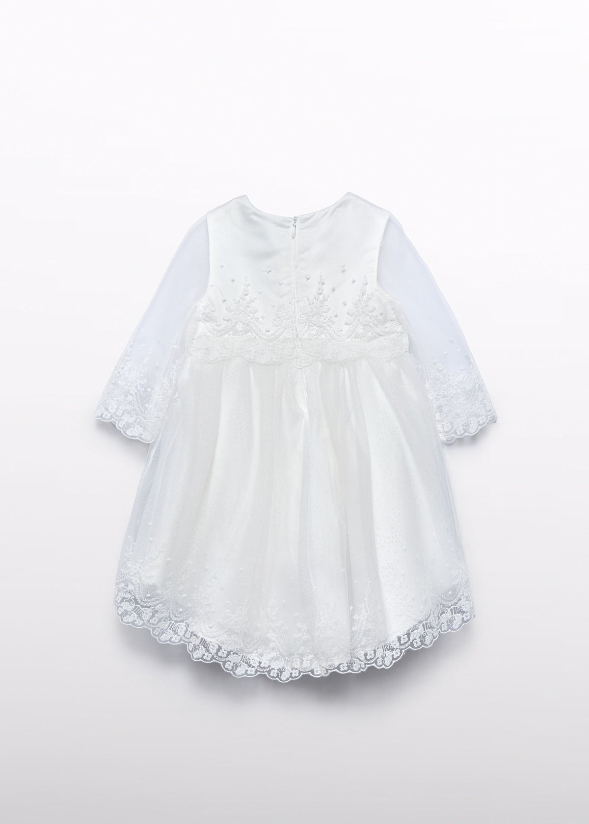 Vestido tul bordado bebé niña