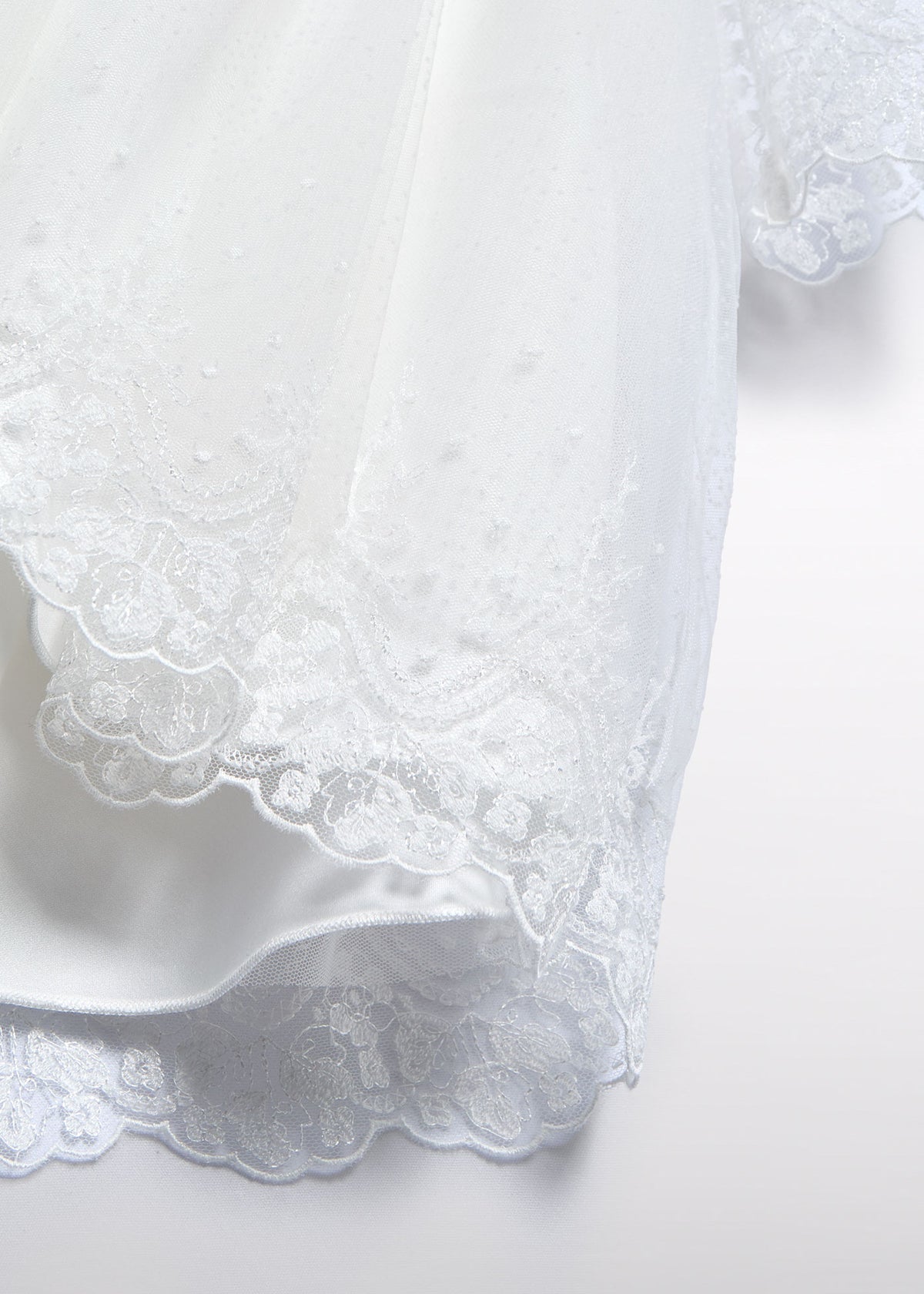 Vestido tul bordado bebé niña