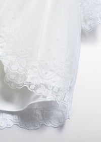 Vestido tul bordado bebé niña