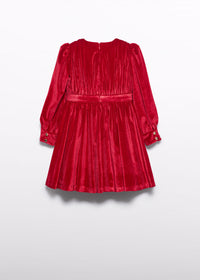 Vestido terciopelo glitter niña