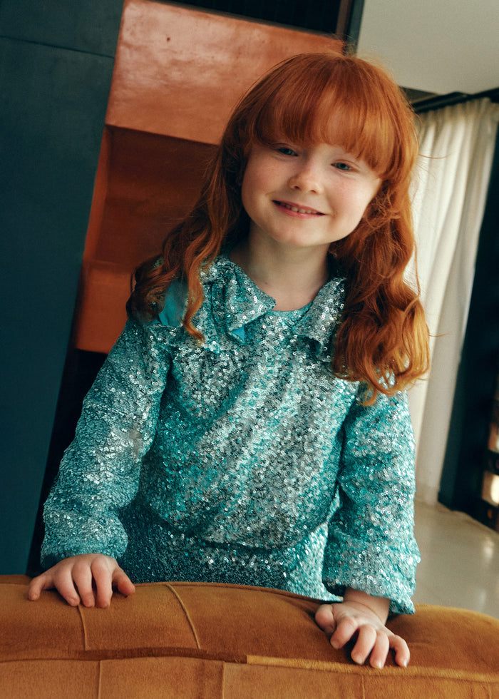 Conjunto falda lentejuelas niña