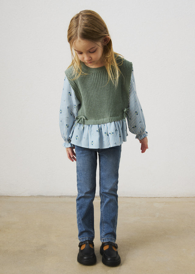 Pantalón vaquero básico niña
