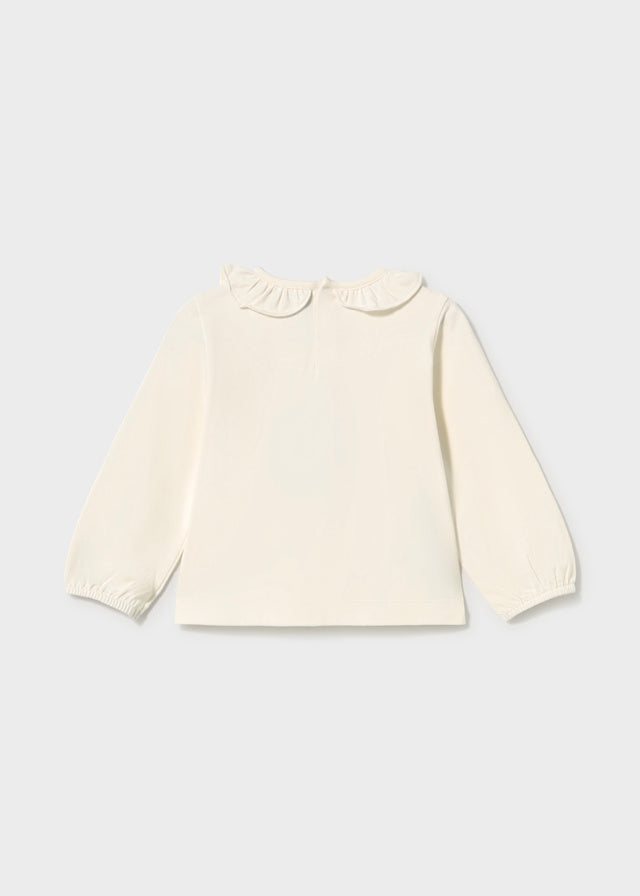 Camiseta cuello volante bebé
