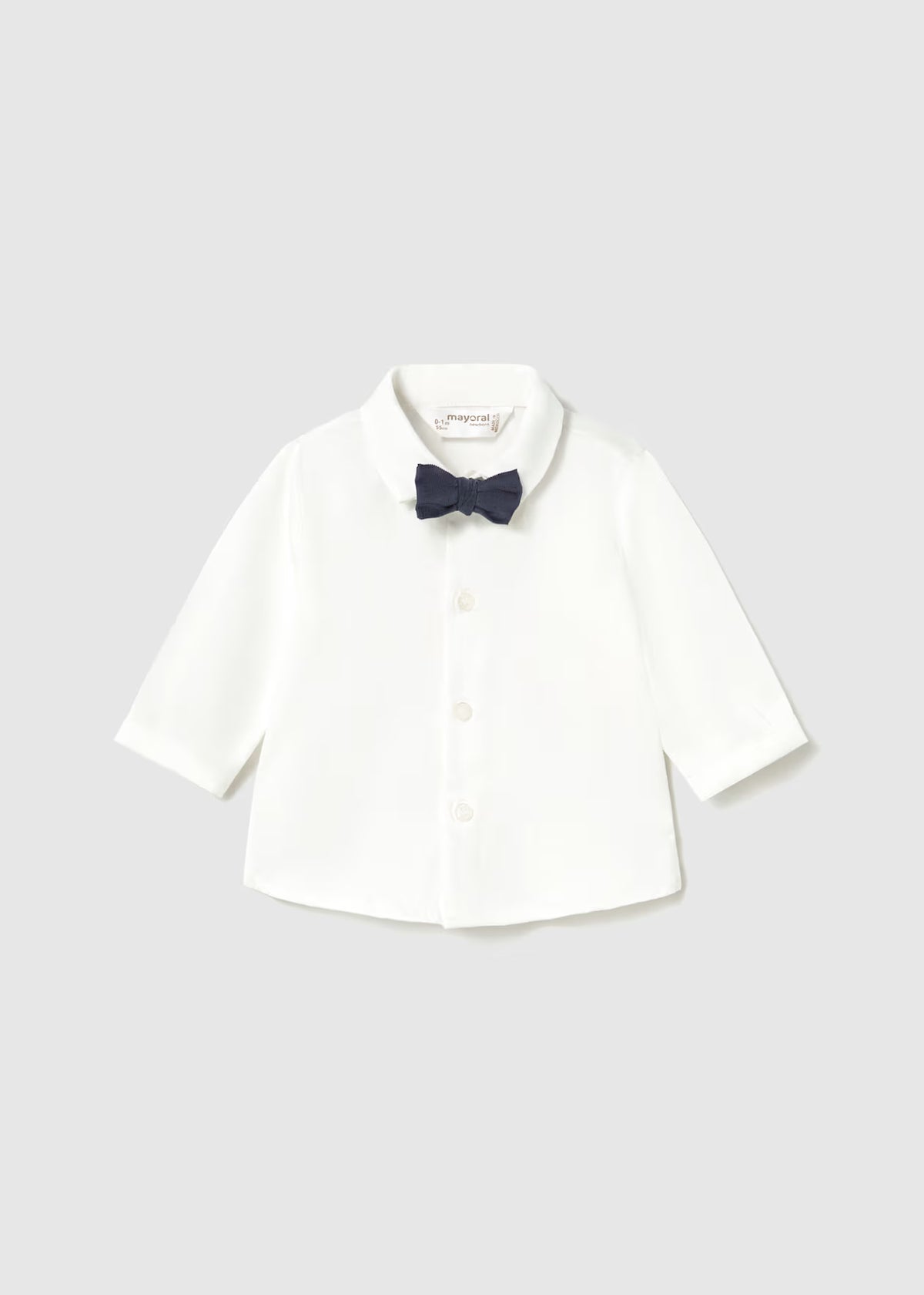 Camisa con pajarita recién nacido