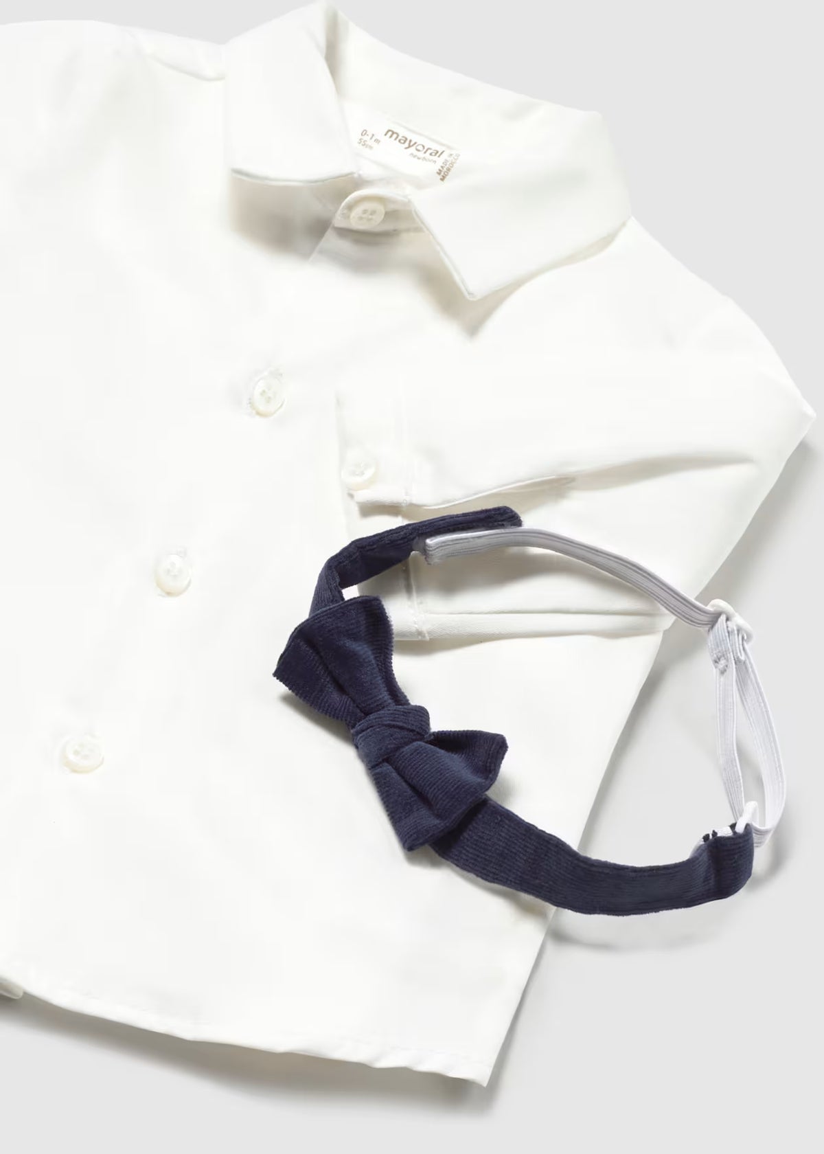 Camisa con pajarita recién nacido