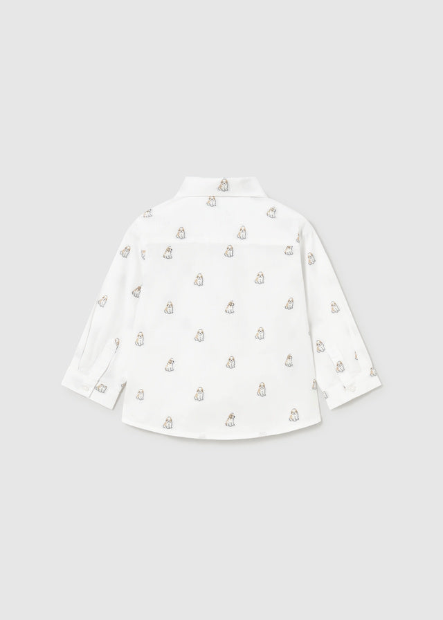 Camisa jacquard estampada bebé