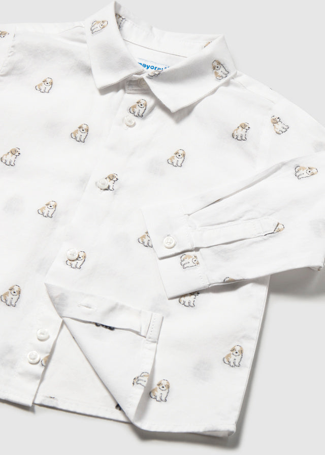 Camisa jacquard estampada bebé