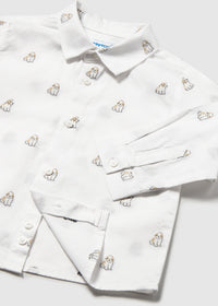 Camisa jacquard estampada bebé