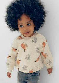 Sudadera animalitos bolsillo bebé
