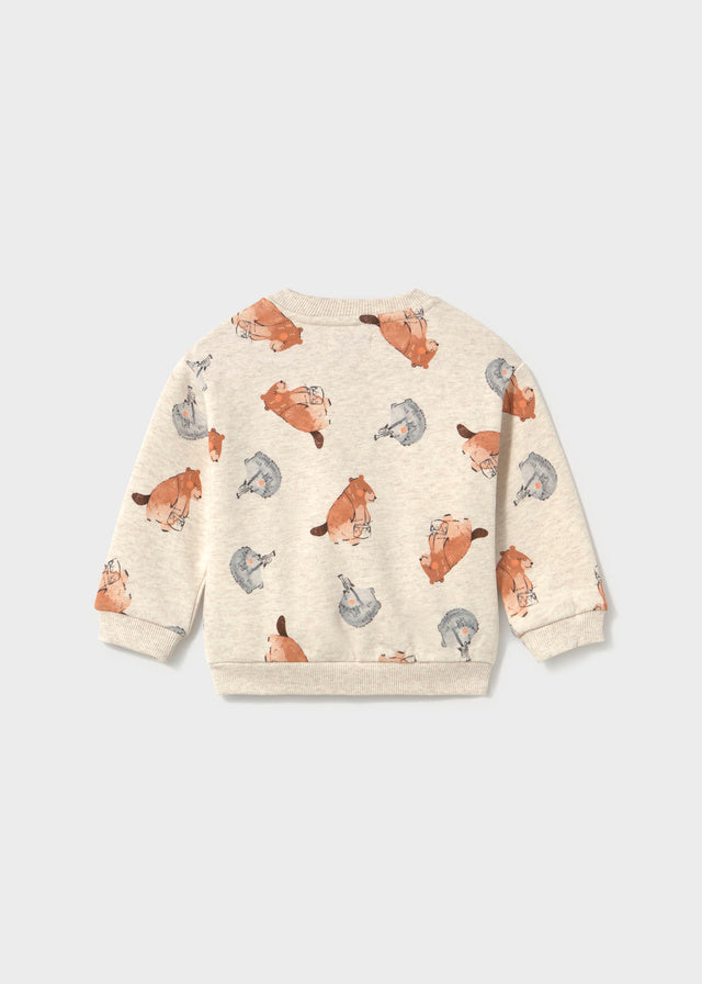 Sudadera animalitos bolsillo bebé