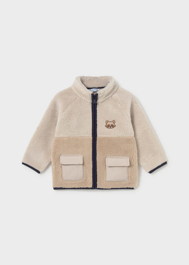 Sudadera cremallera borrego bebé