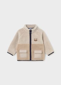 Sudadera cremallera borrego bebé