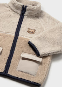 Sudadera cremallera borrego bebé
