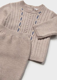 Conjunto 3 piezas tricot recién nacida