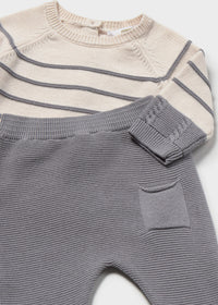 Conjunto polaina y jersey recién nacido