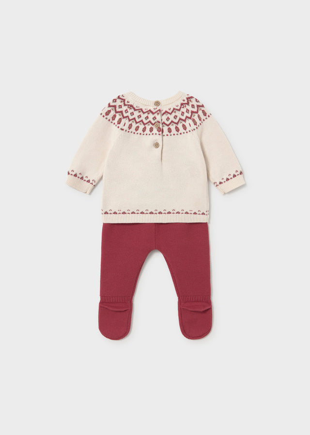 Conjunto polaina y jersey recién nacido