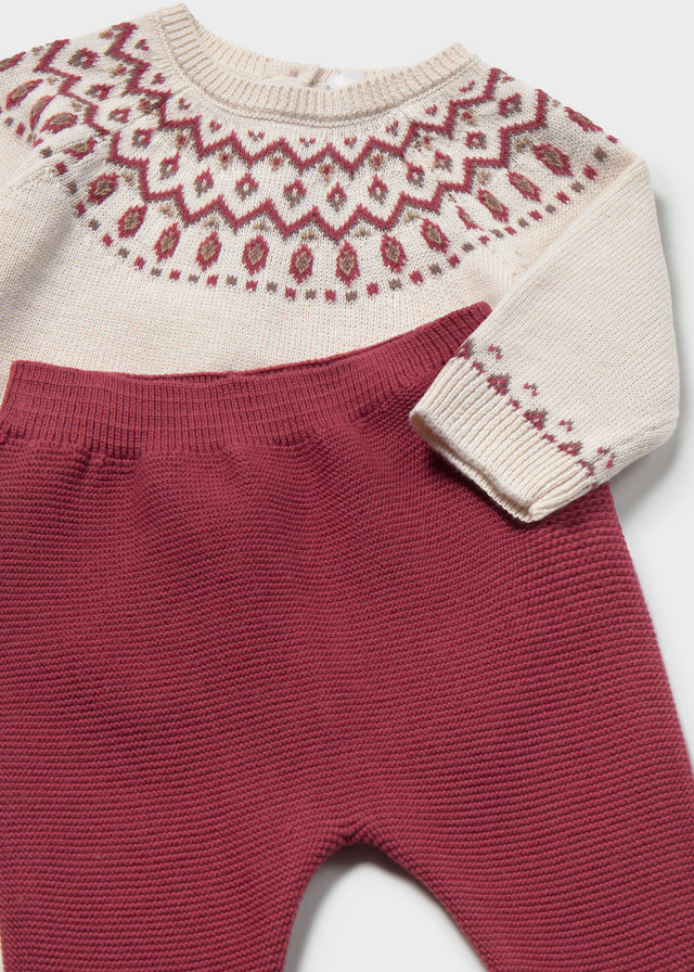 Conjunto polaina y jersey recién nacido