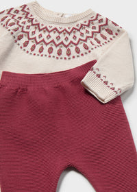 Conjunto polaina y jersey recién nacido