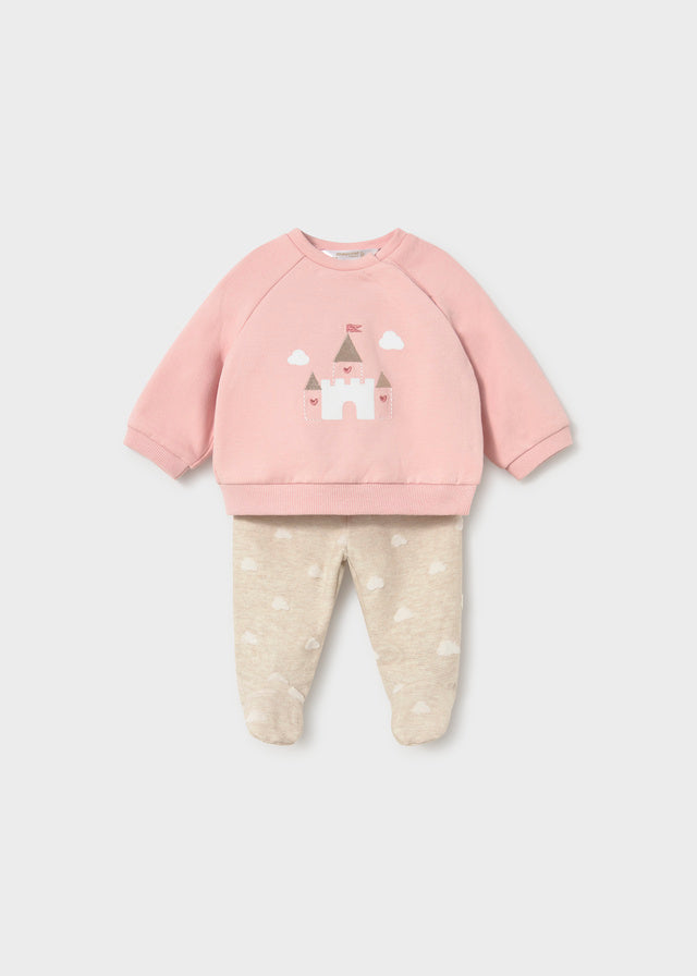Conjunto polaina y sudadera recién nacida
