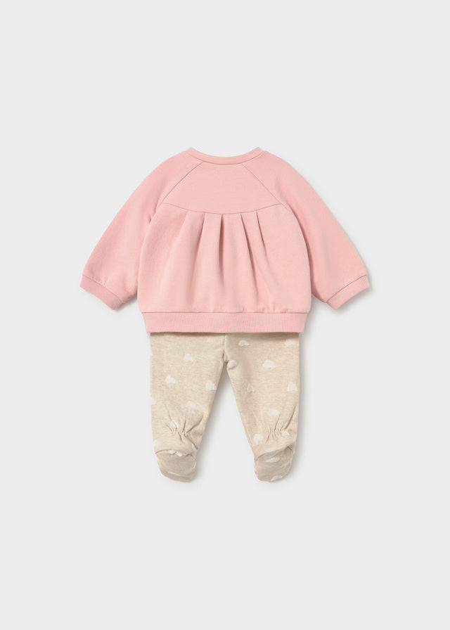 Conjunto polaina y sudadera recién nacida