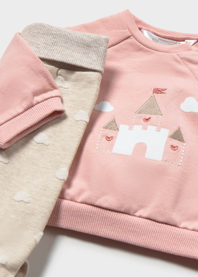 Conjunto polaina y sudadera recién nacida