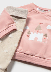 Conjunto polaina y sudadera recién nacida