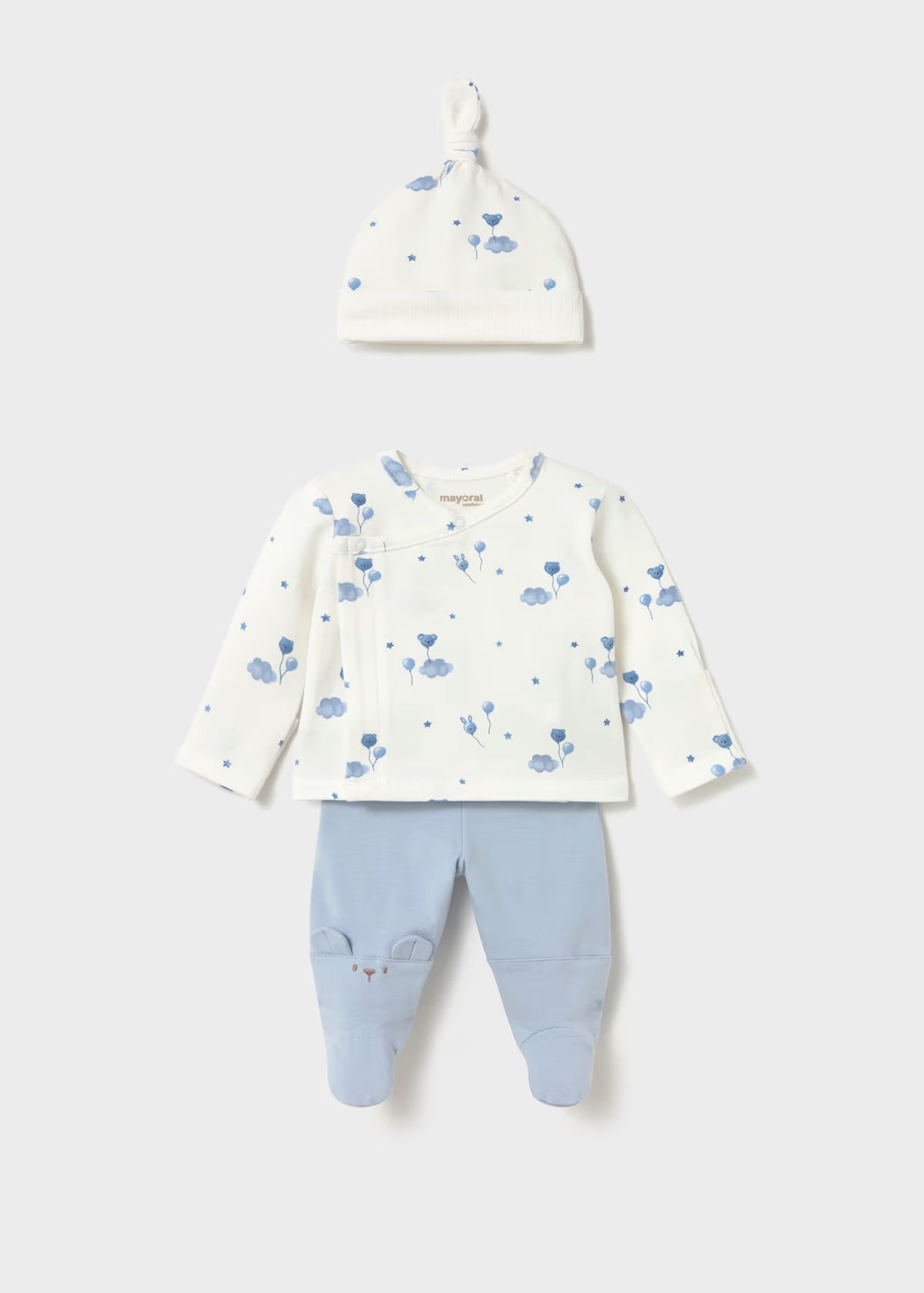 Conjunto 3 piezas polaina recién nacido