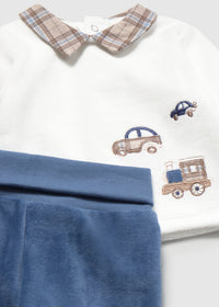 Conjunto polaina y camiseta recién nacido