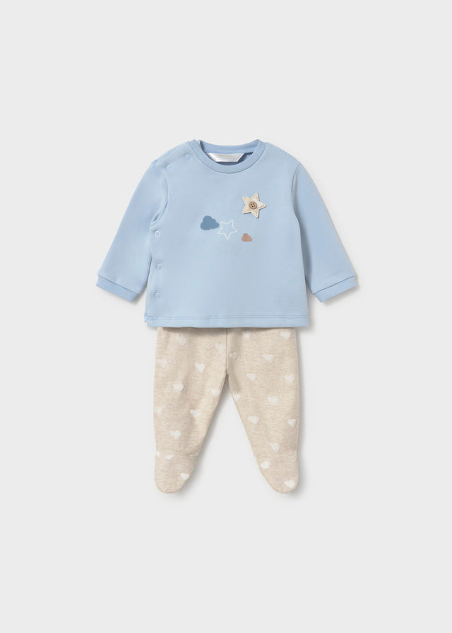 Conjunto polaina y sudadera recién nacido