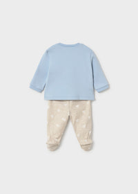 Conjunto polaina y sudadera recién nacido