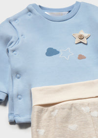 Conjunto polaina y sudadera recién nacido