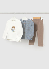 Conjunto 3 piezas leggings bebé