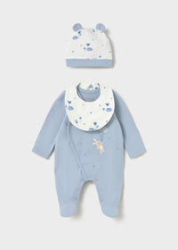 Set de pelele gorro y babero ositos recién nacida