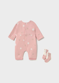 Pijama estampado con calcetines recién nacida