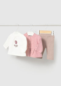 Conjunto 3 piezas leggings recién nacida