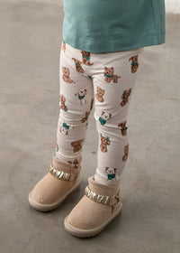 Conjunto con diadema y legging estampado bebé