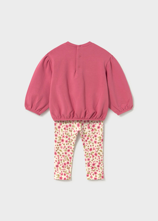 Conjunto legging estampado y sudadera bebé