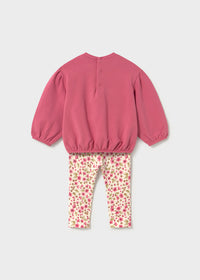 Conjunto legging estampado y sudadera bebé