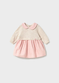Vestido tricot combinado recién nacida