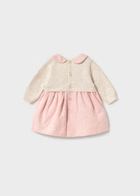 Vestido tricot combinado recién nacida