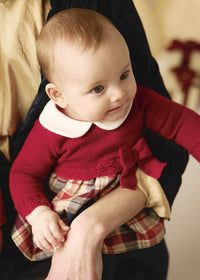 Vestido tricot combinado recién nacida