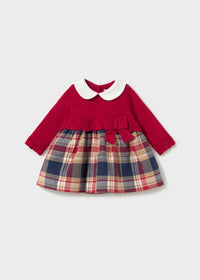 Vestido tricot combinado recién nacida