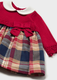 Vestido tricot combinado recién nacida
