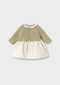 Vestido tricot combinado recién nacida
