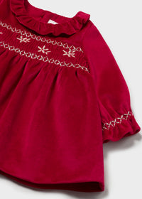 Vestido terciopelo recién nacida