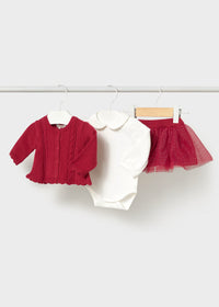 Conjunto 3 piezas rebeca recién nacida