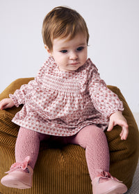 Vestido terciopelo estampado recién nacida