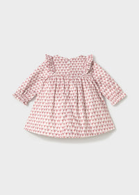 Vestido terciopelo estampado recién nacida