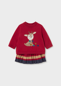 Conjunto falda y jersey recién nacida