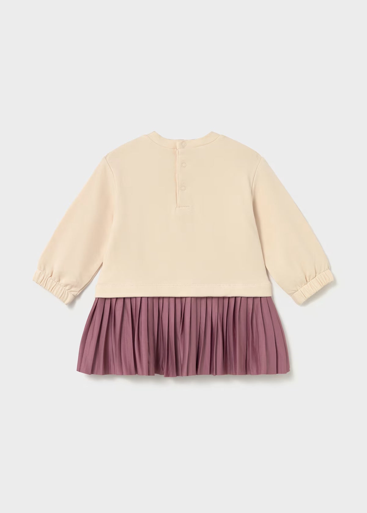 Vestido combinado felpa bebé